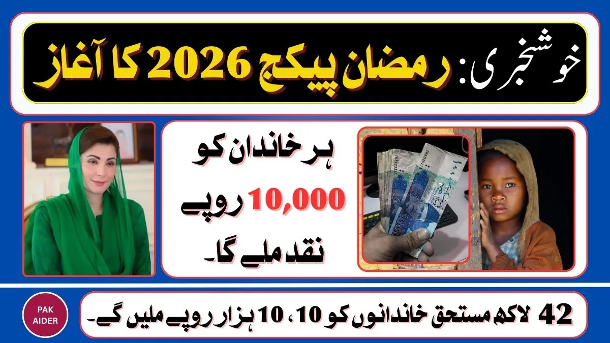 CM Punjab Ramadan Nigehban Package Punjab 2026 โ Rs 10,000 Cash Relief for 42 Lakh Families