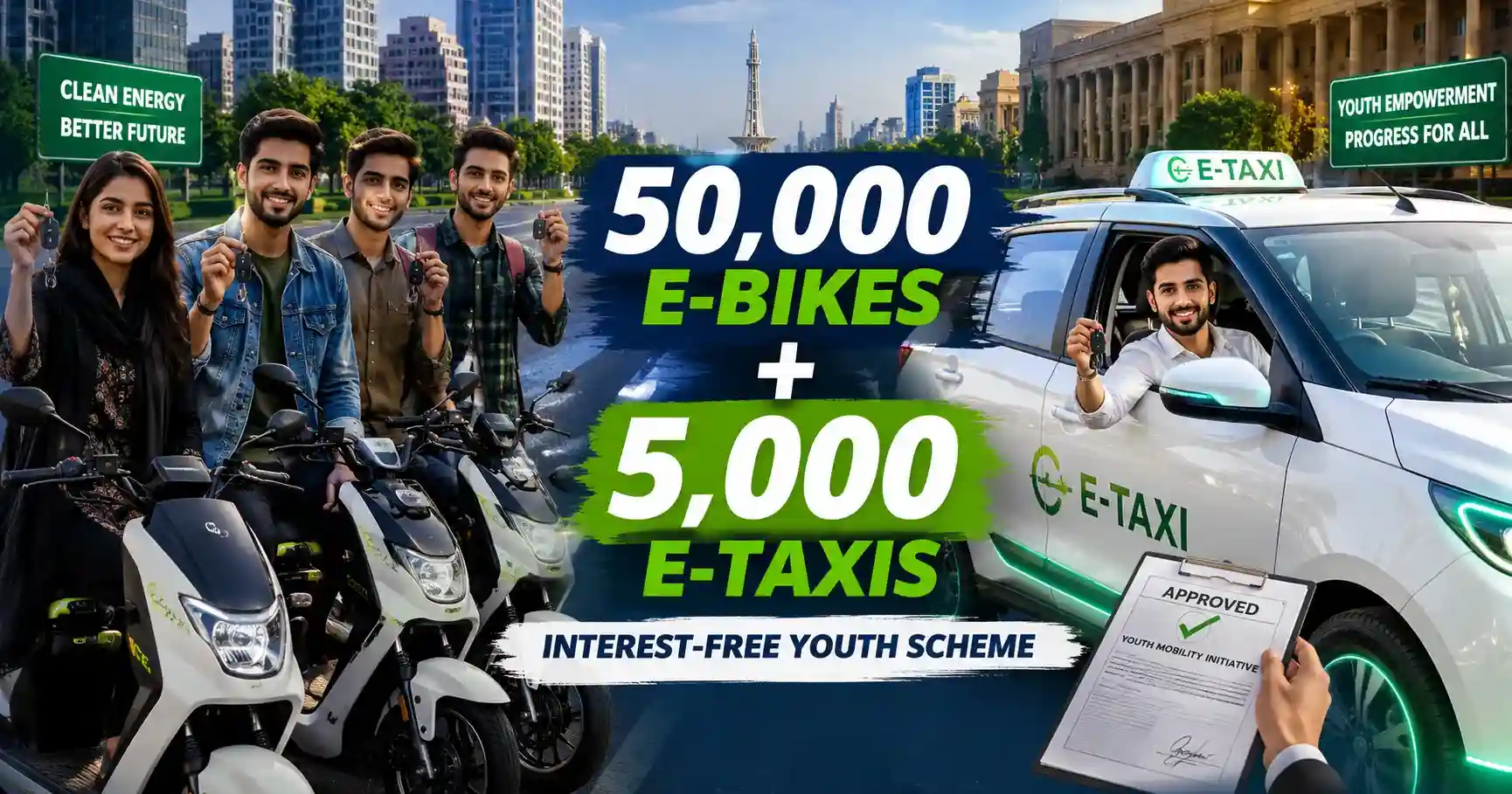 Punjab e-bike scheme 2026 interest-free e-bikes and e-taxis for students and unemployed youth in Punjab government initiative